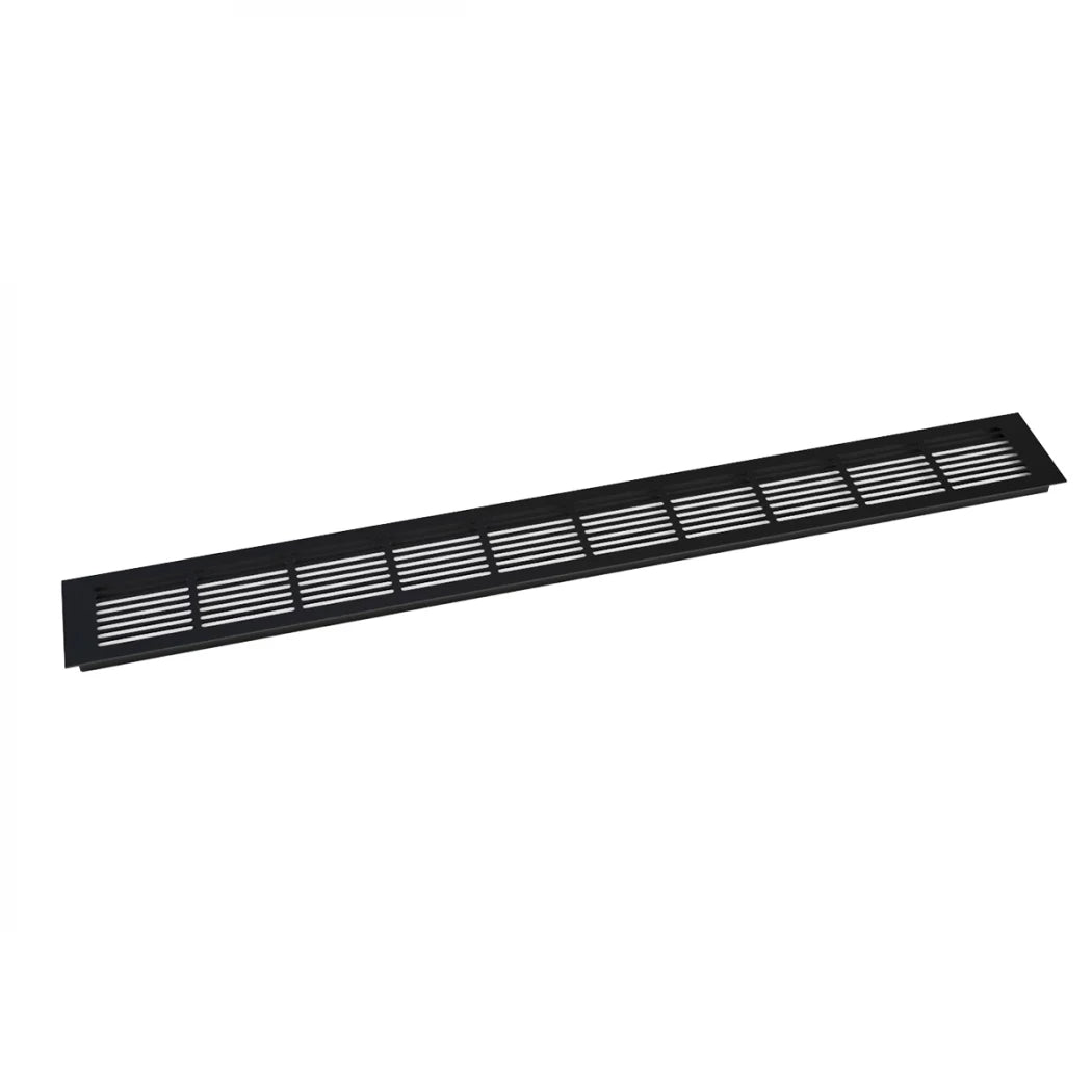 Black Ventilation Grille - 100x11 cm with a Ventilation Area of 420 cm²