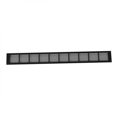 Black Ventilation Grille - 100x11 cm with a Ventilation Area of 420 cm²