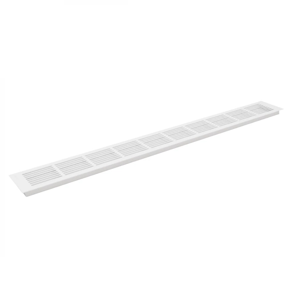 White Ventilation Grille - 100x11 cm with a Ventilation Area of 420 cm²