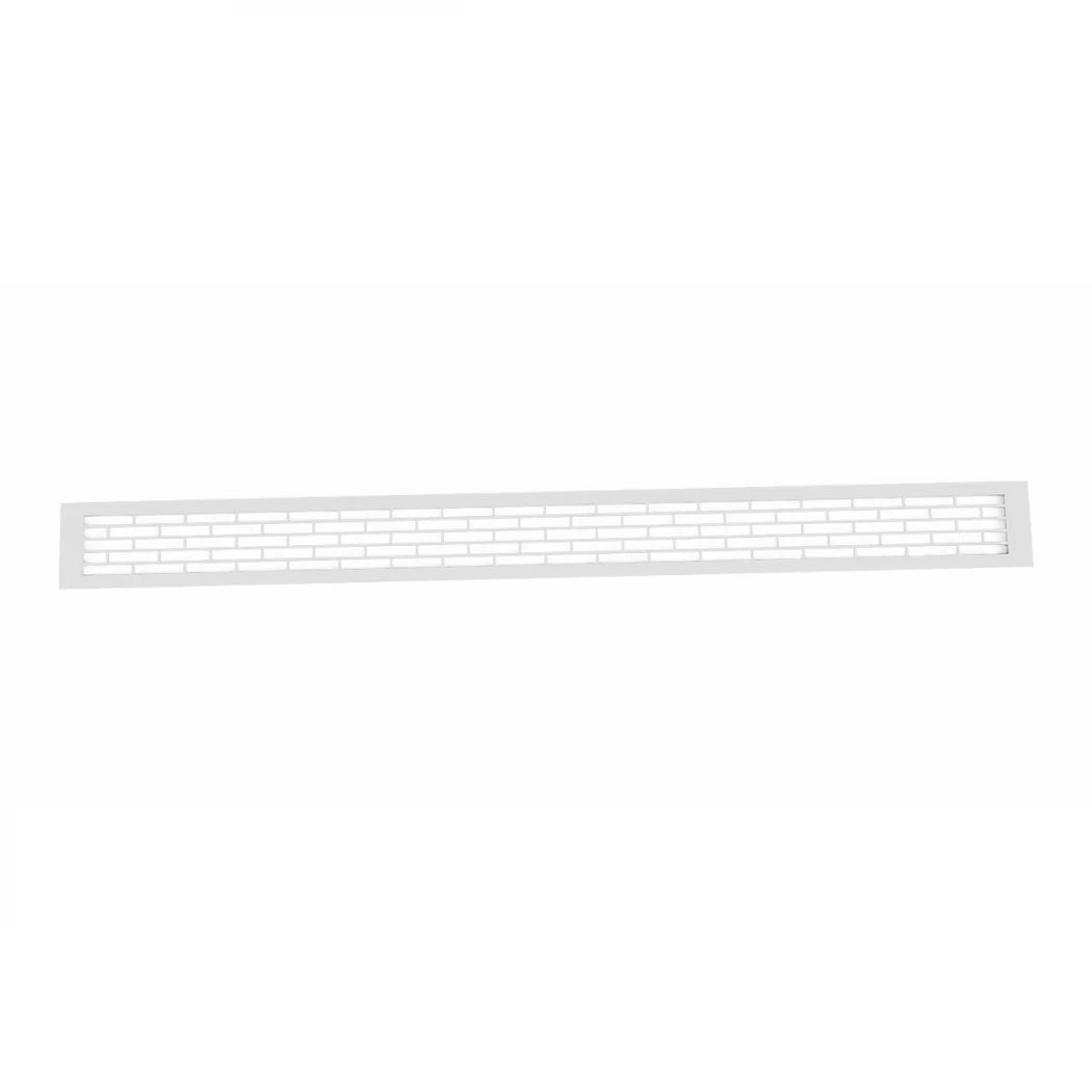 White Ventilation Grille - 100x9 cm with a Ventilation Area of 450 cm²