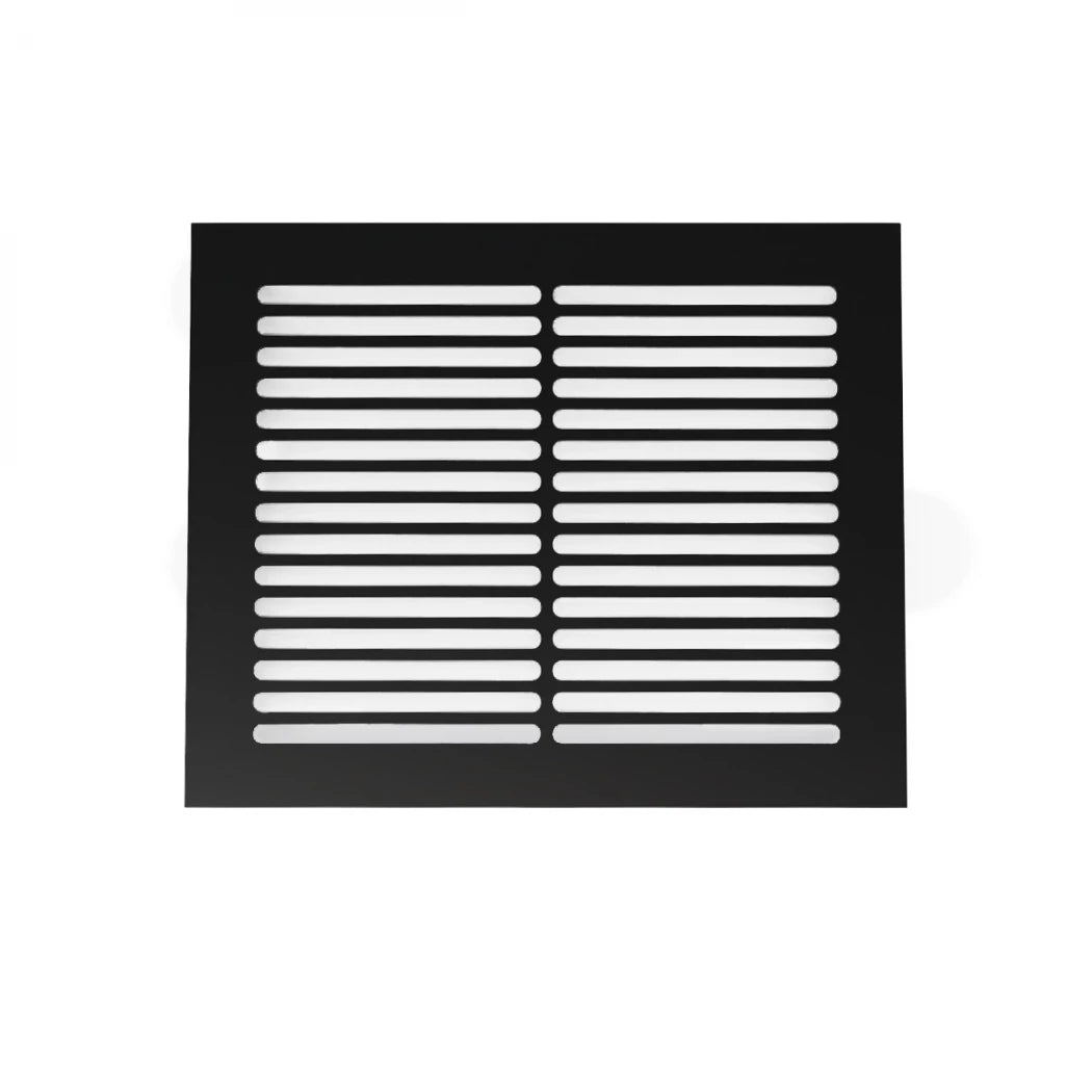 Black Ventilation Grille - Size: 25x20.5 cm - Ventilation Area: 210 cm²