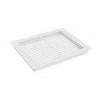 White Ventilation Grill - 25x20.5 cm with a Ventilation Area of 210 cm²