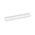 White ventilation grille - 50x10 cm with a ventilation area of 214 cm²