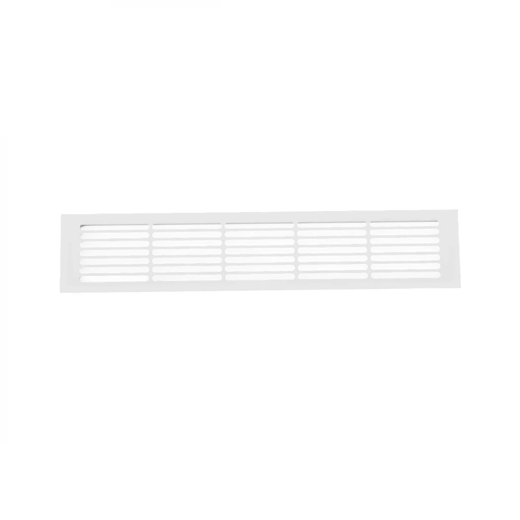 White ventilation grille - 50x10 cm with a ventilation area of 214 cm²