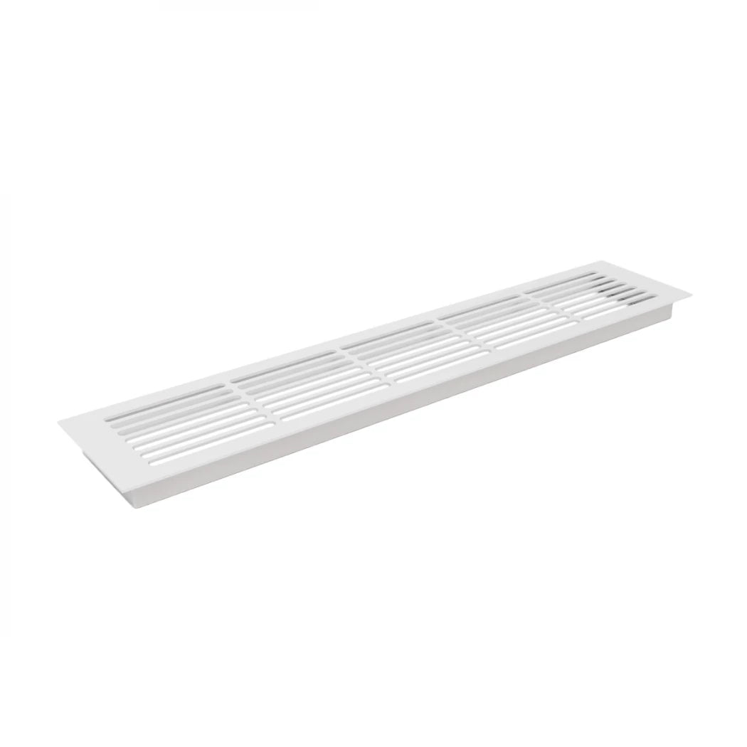 White ventilation grille - 50x10 cm with a ventilation area of 214 cm²