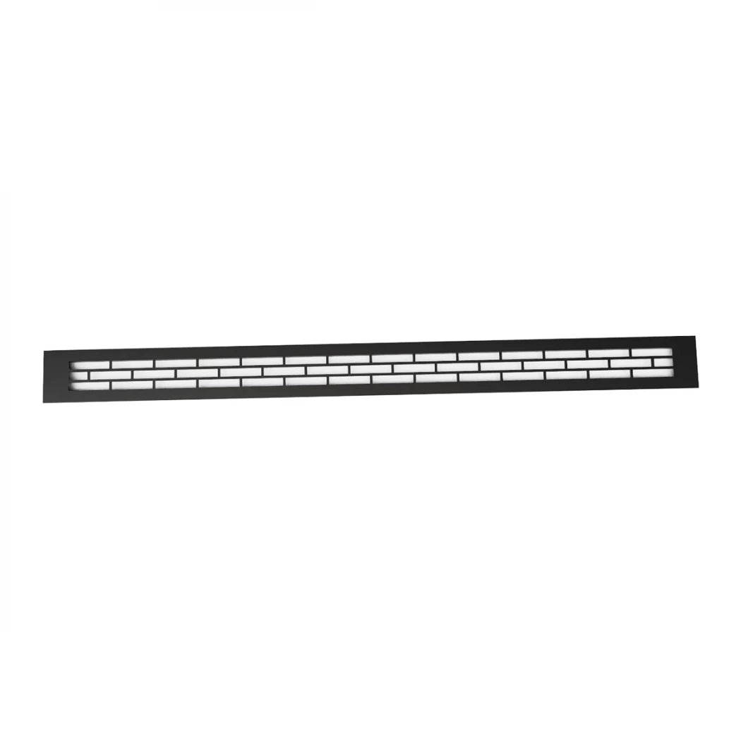 Black Ventilation Grille 80x6.5 cm - Air Opening 210 cm²