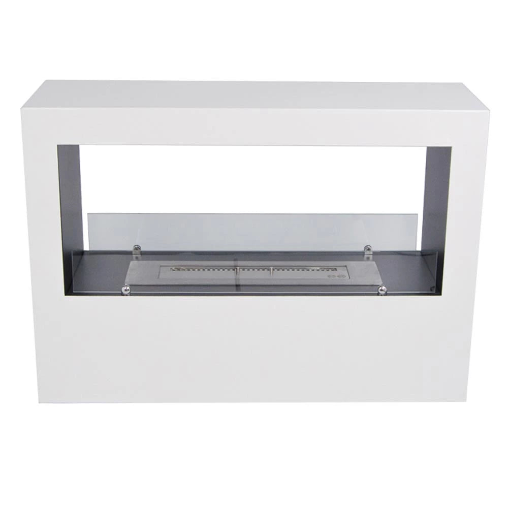 ScandiFlames Lansing L - White Bioethanol Fireplace